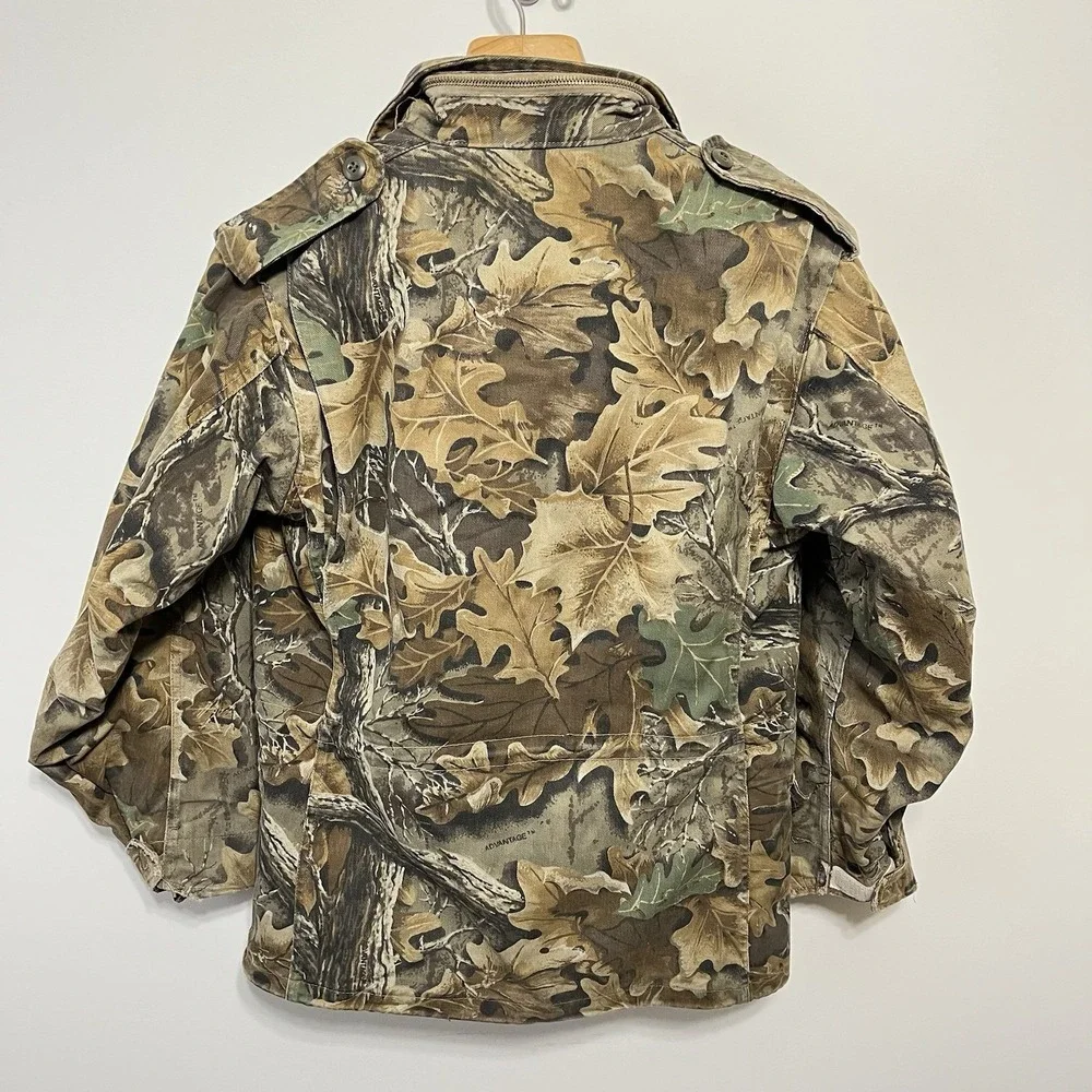 Vintage M-65 Field Coat Jacket Oak Real Tree Camouflage‎ Size M Hunting Military